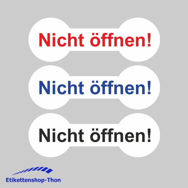 SECURITY WHITE PE - Sicherheitsetiketten "Nicht öffnen!" auf Rolle - 60 x 20 mm - 1000 Stück